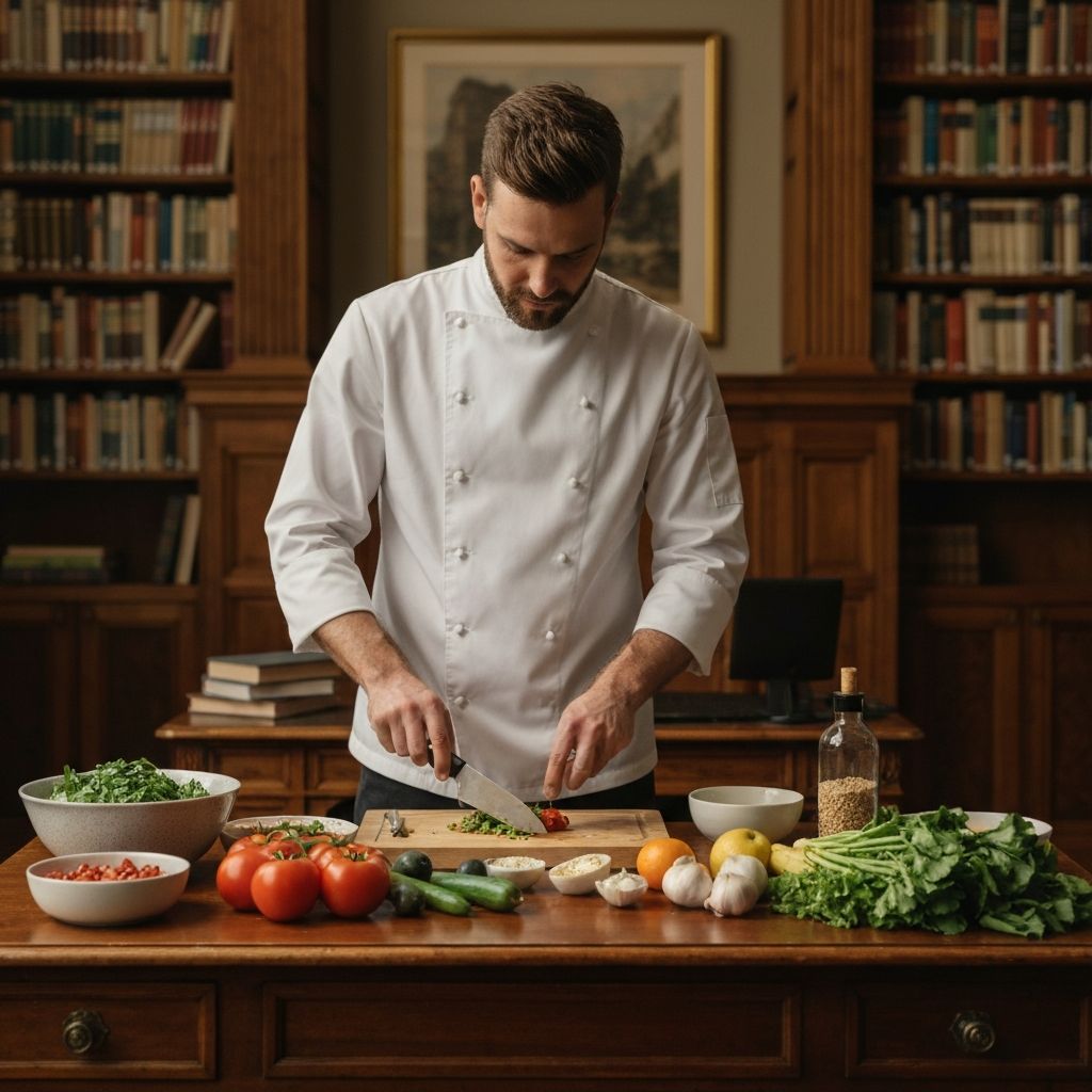 Balanced nutrition with fresh vegetables and healthy foods